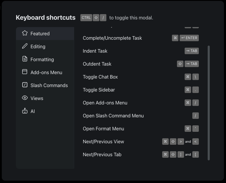 Keyboard Shortcuts, Custom Due Dates, One-Click Invite