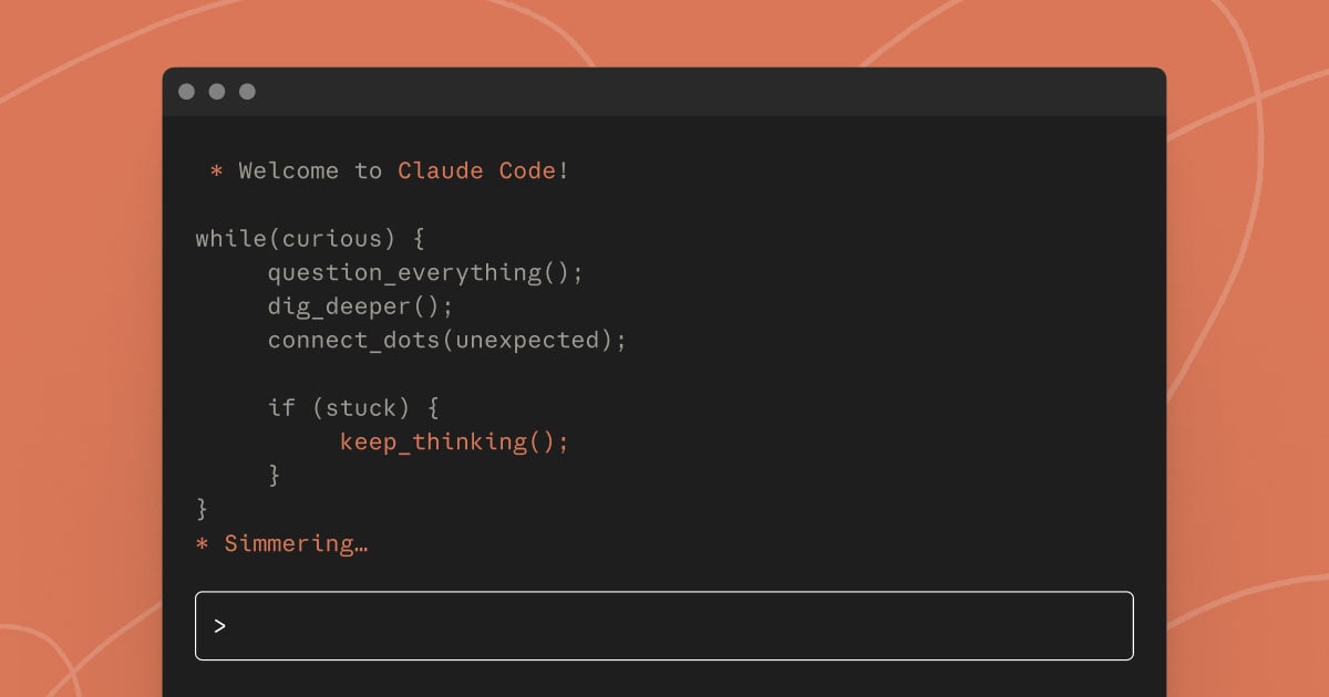Claude Code running in a terminal window — Anthropic's agentic coding tool that reads, edits, and runs code
