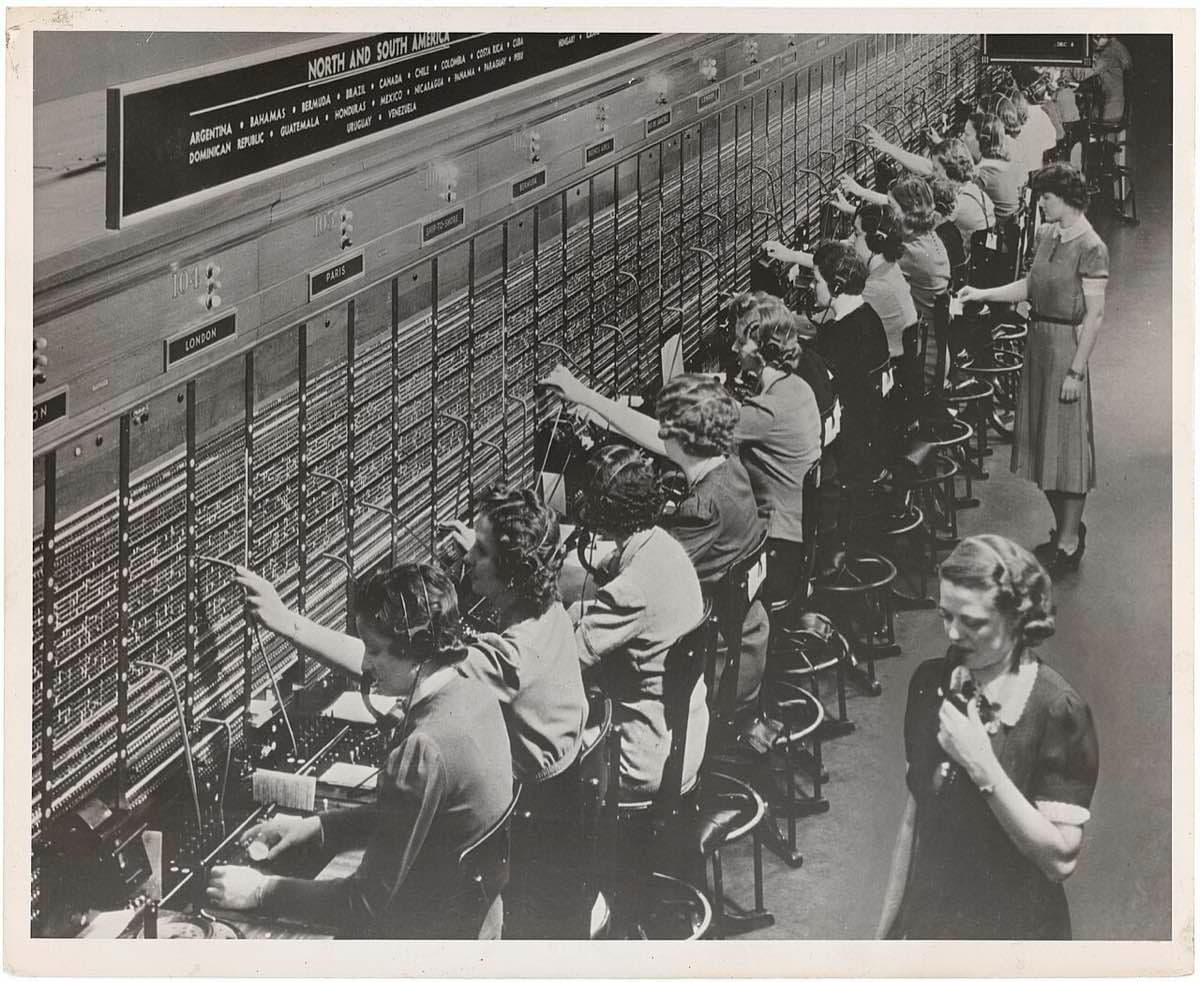 History of the Model Context Protocol: switchboard operators patching every call by hand, the manual integration era MCP replaced