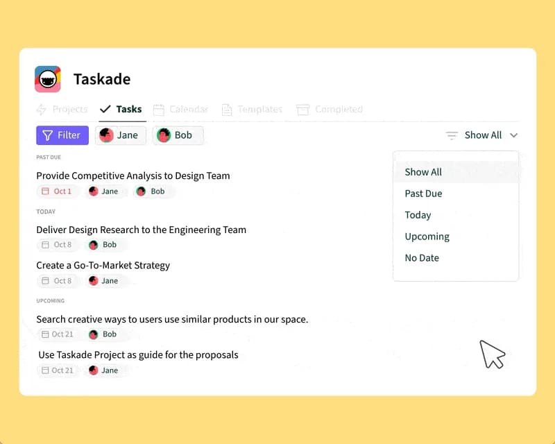 🔗 My Tasks, Team Agenda, Project Links