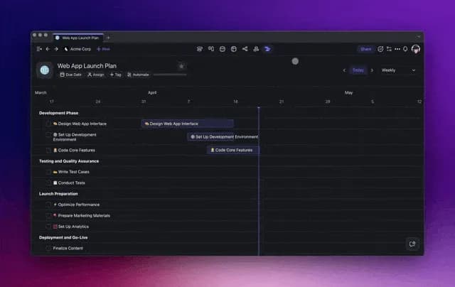 🤖 New Gantt Chart, Shareable AI Knowledge, & Custom Automations!