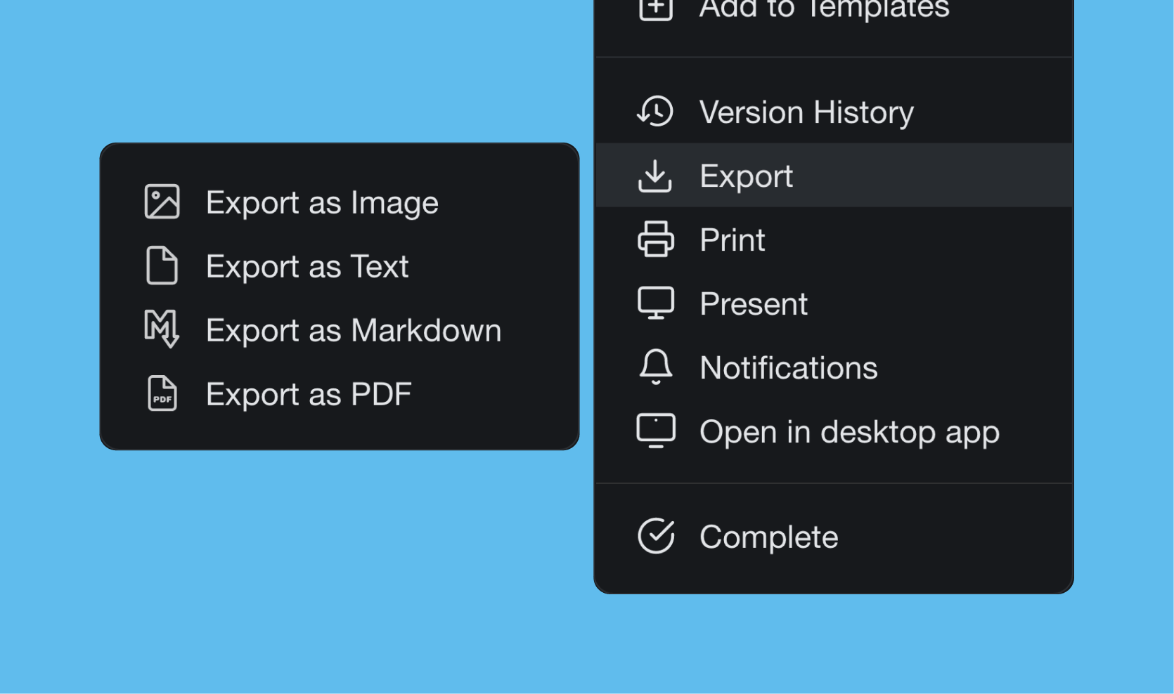 Export Project to Image, Markdown, Plaintext and Check All Tasks