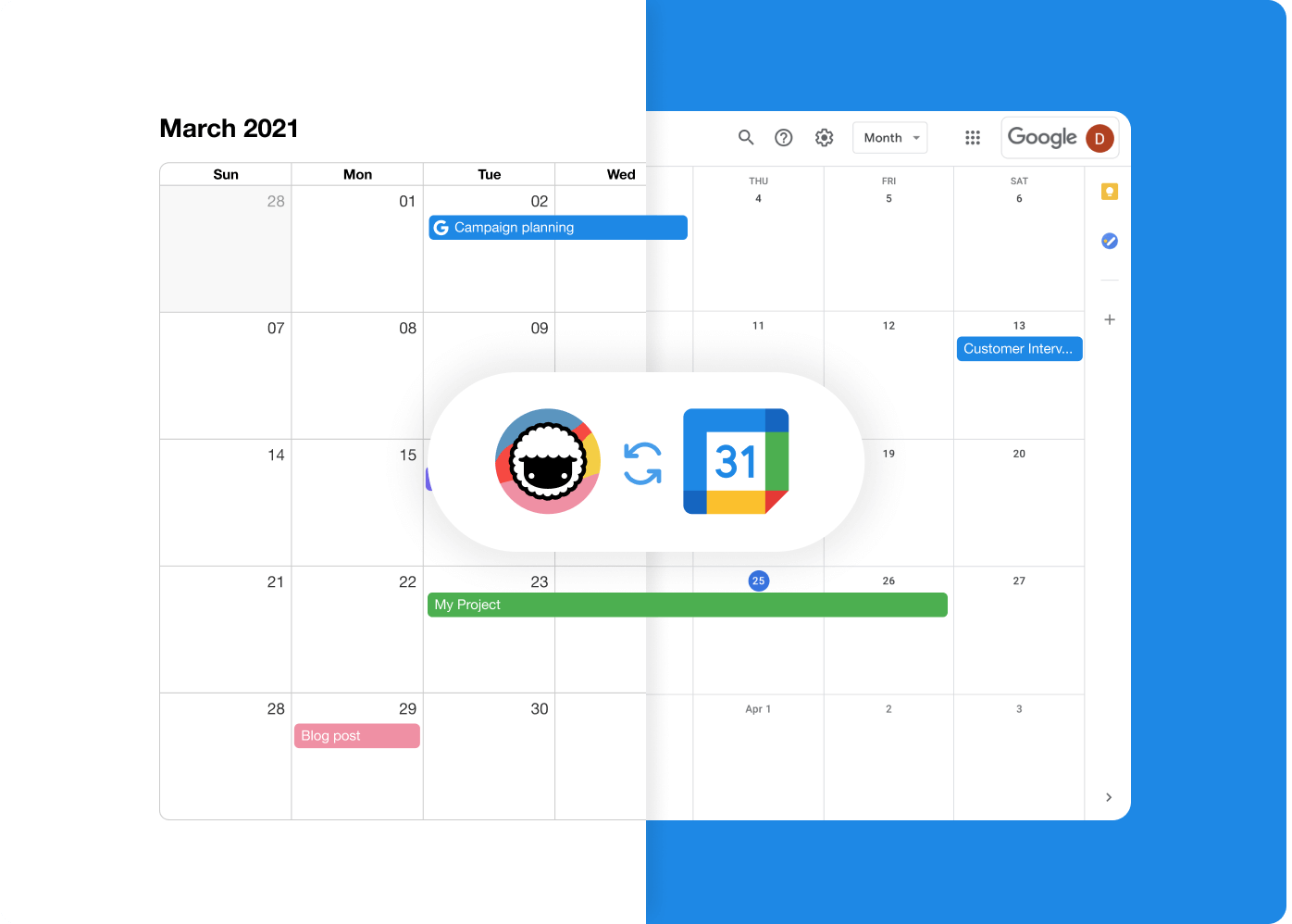 2-Way Google Calendar Sync, Task Start Time, Repeating Task Intervals