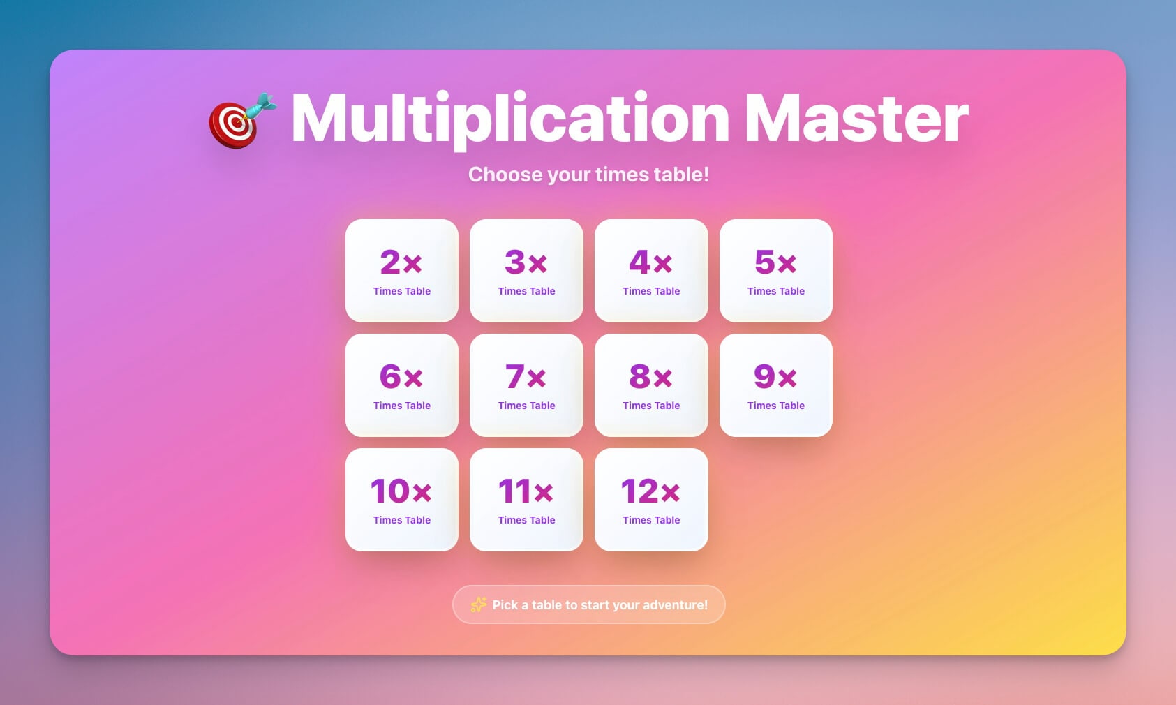 AI calculator builder app interface — multiplication playground built with Taskade Genesis