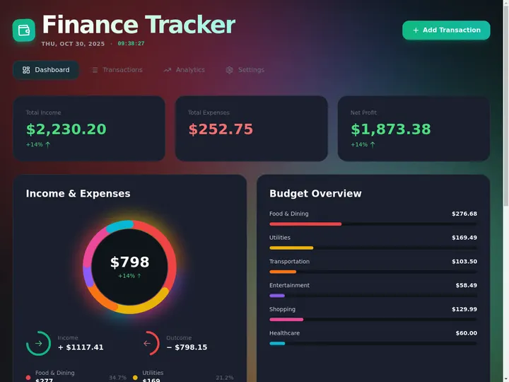 Best AI tools for fractional CFOs in 2026 — run a client's finances from a live finance dashboard app built in Taskade Genesis