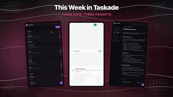 Live apps built free from one prompt — dashboards, client portals, storefronts, and trackers on shareable URLs