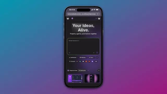 Taskade Genesis mobile app builder — build apps on any device with no code