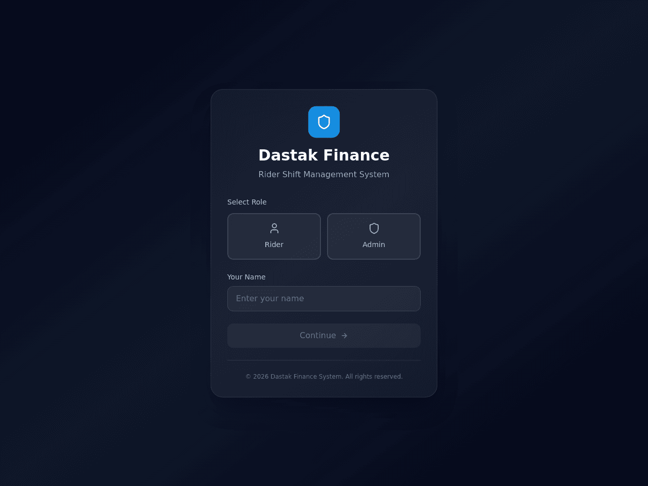 Rider Finance Dashboard