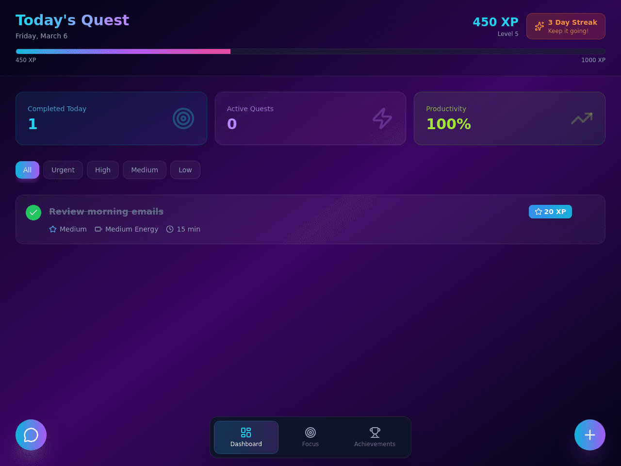 Focus Quest Tracker