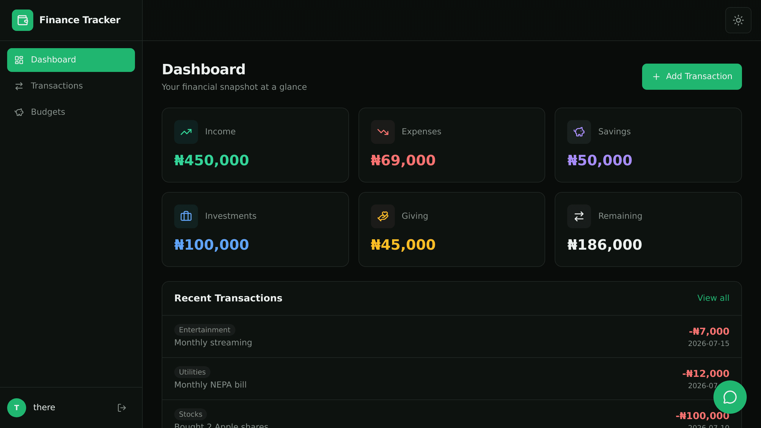 Finance Tracker