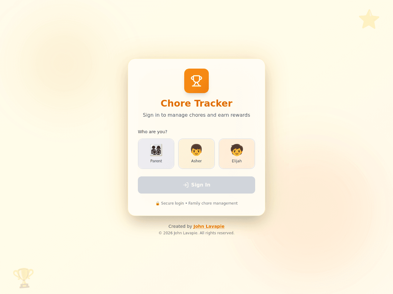 Chore Reward Tracker