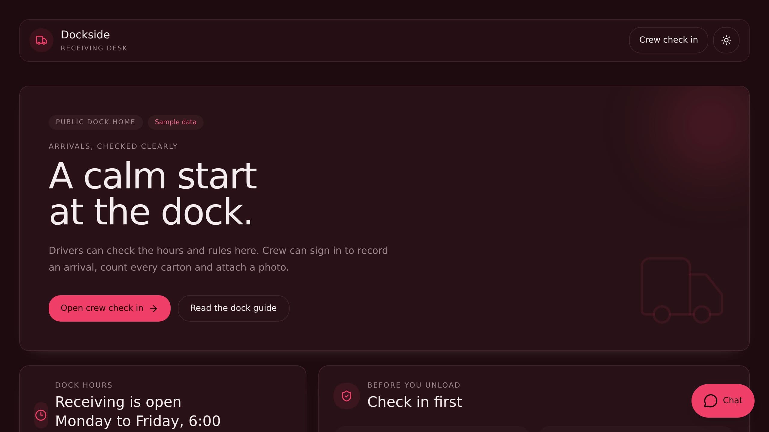 Delivery Checkin Form preview