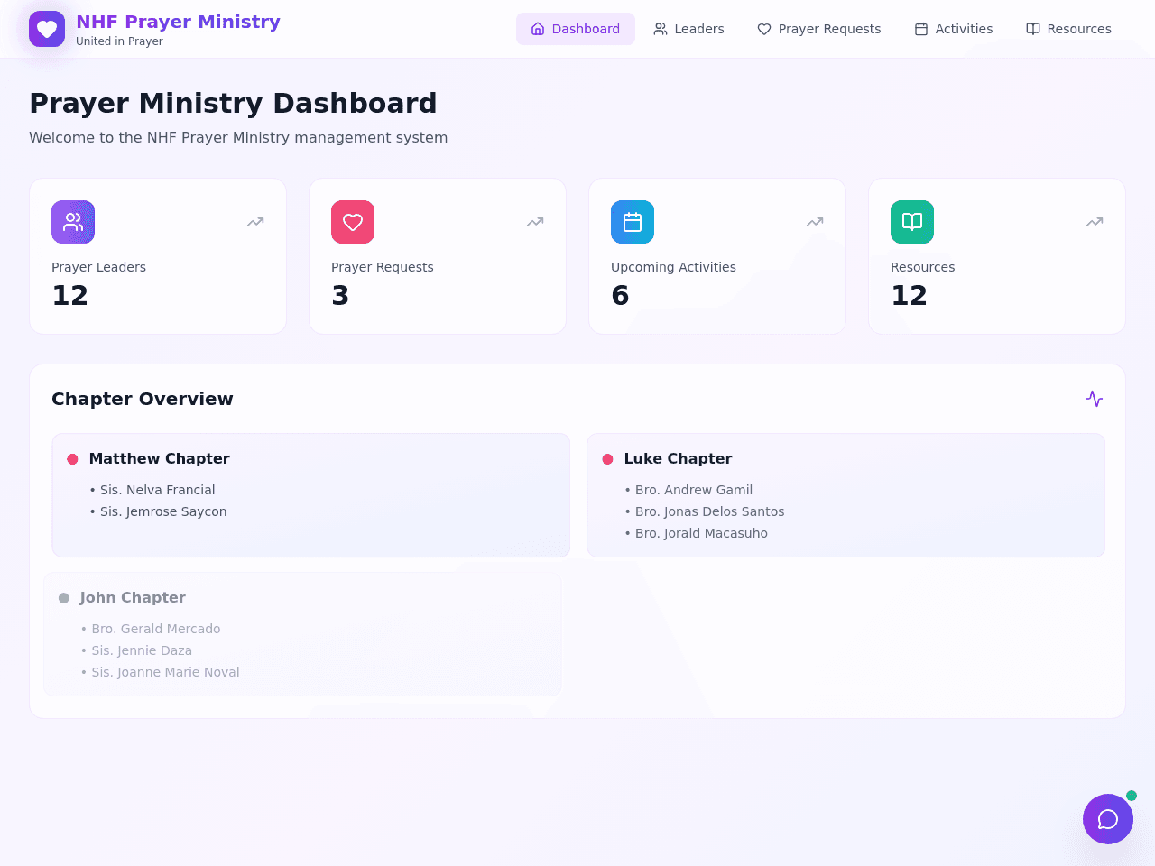 Prayer Leadership Portal