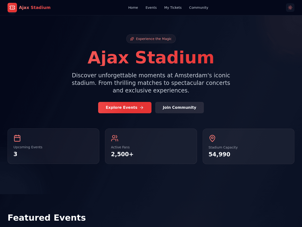 Stadium Event Portal
