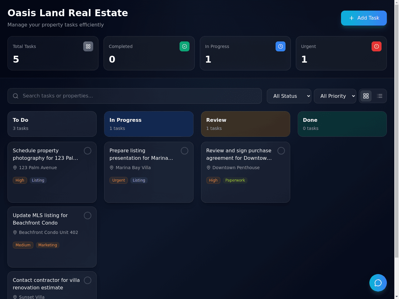 Oasis Task Planner