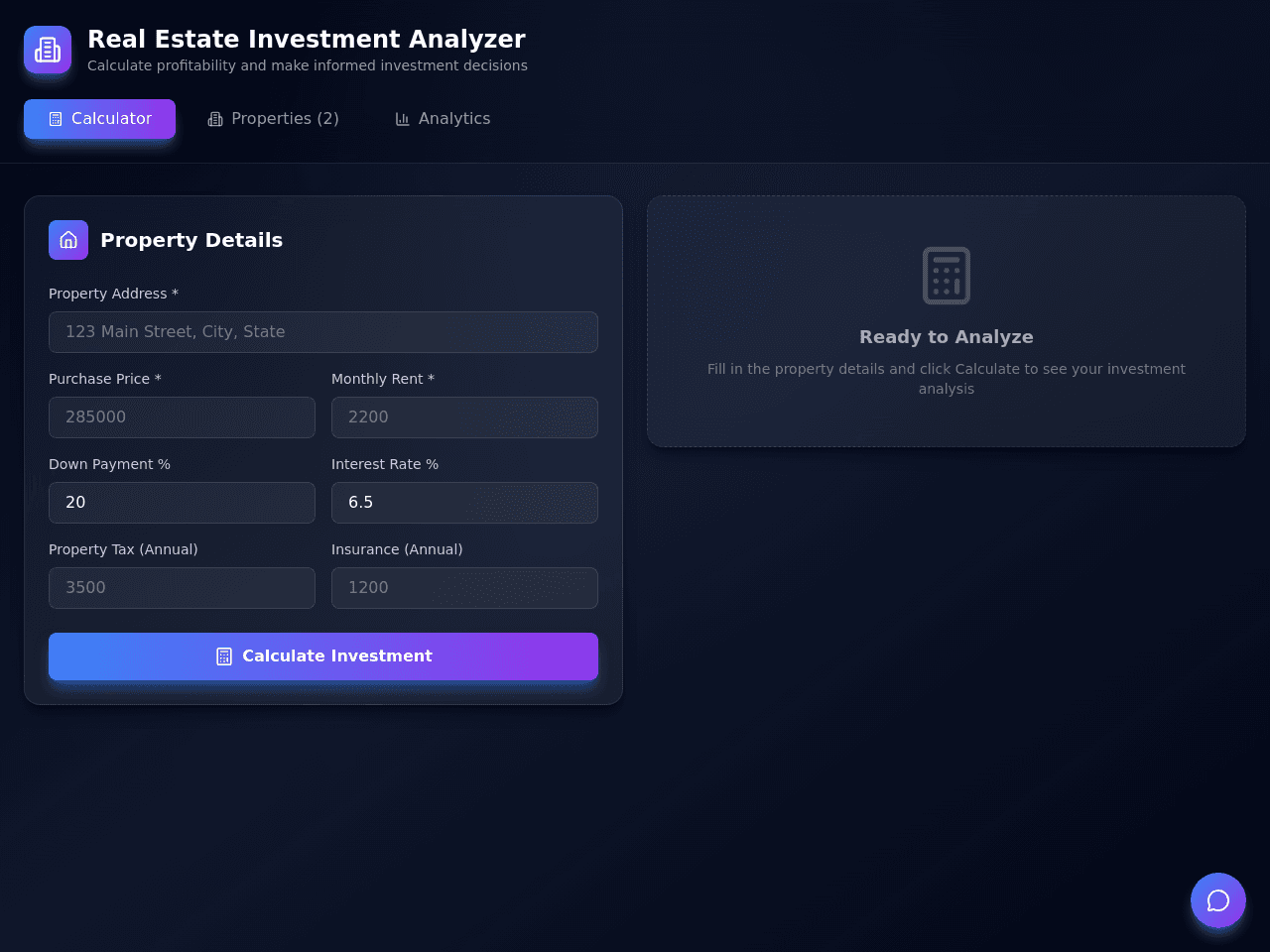 Property Profit Planner