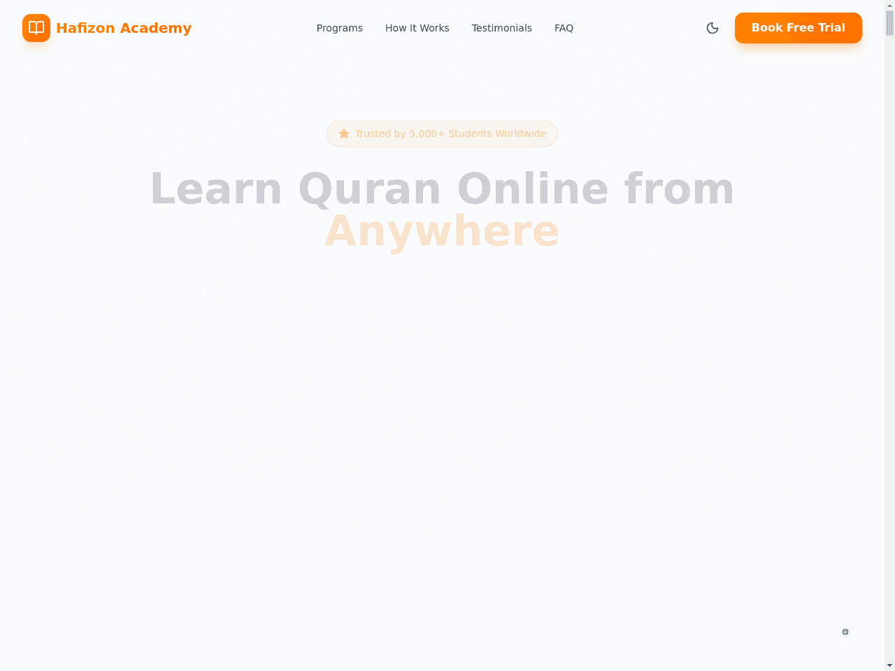 Quran Learning Portal Copy Orange