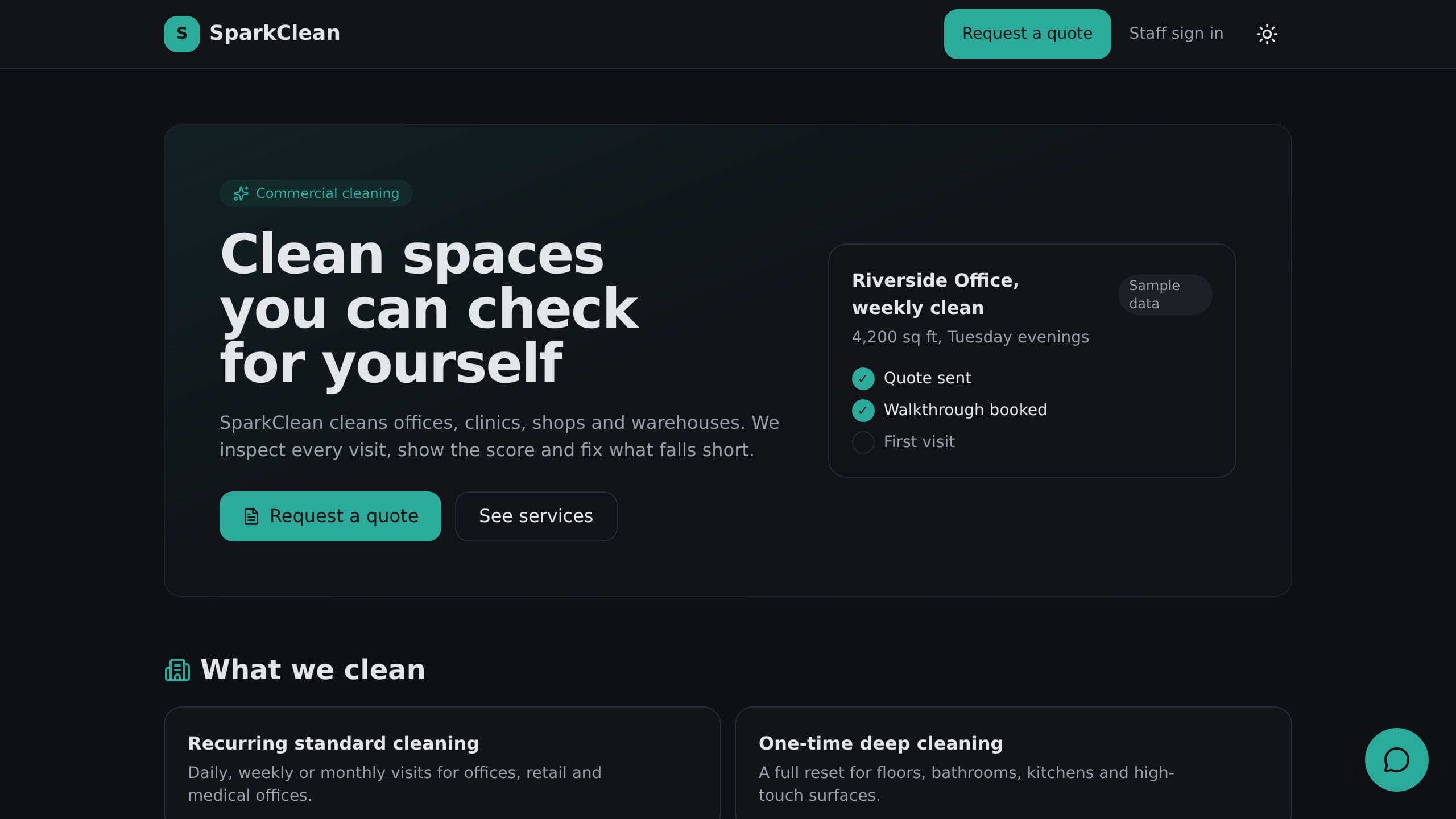 Cleaning Operations Desk preview