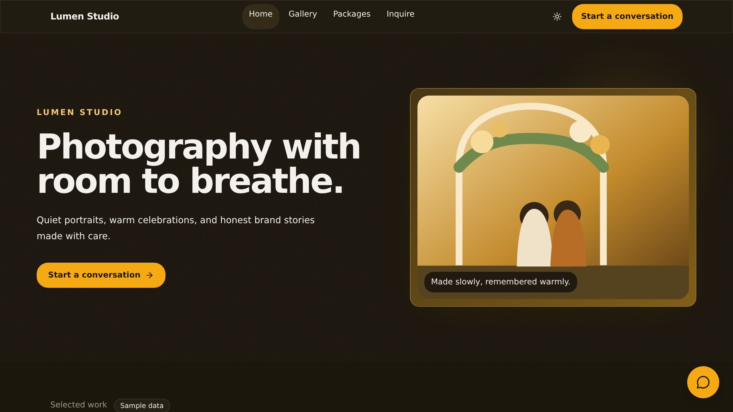 Wedding Photographer Site preview