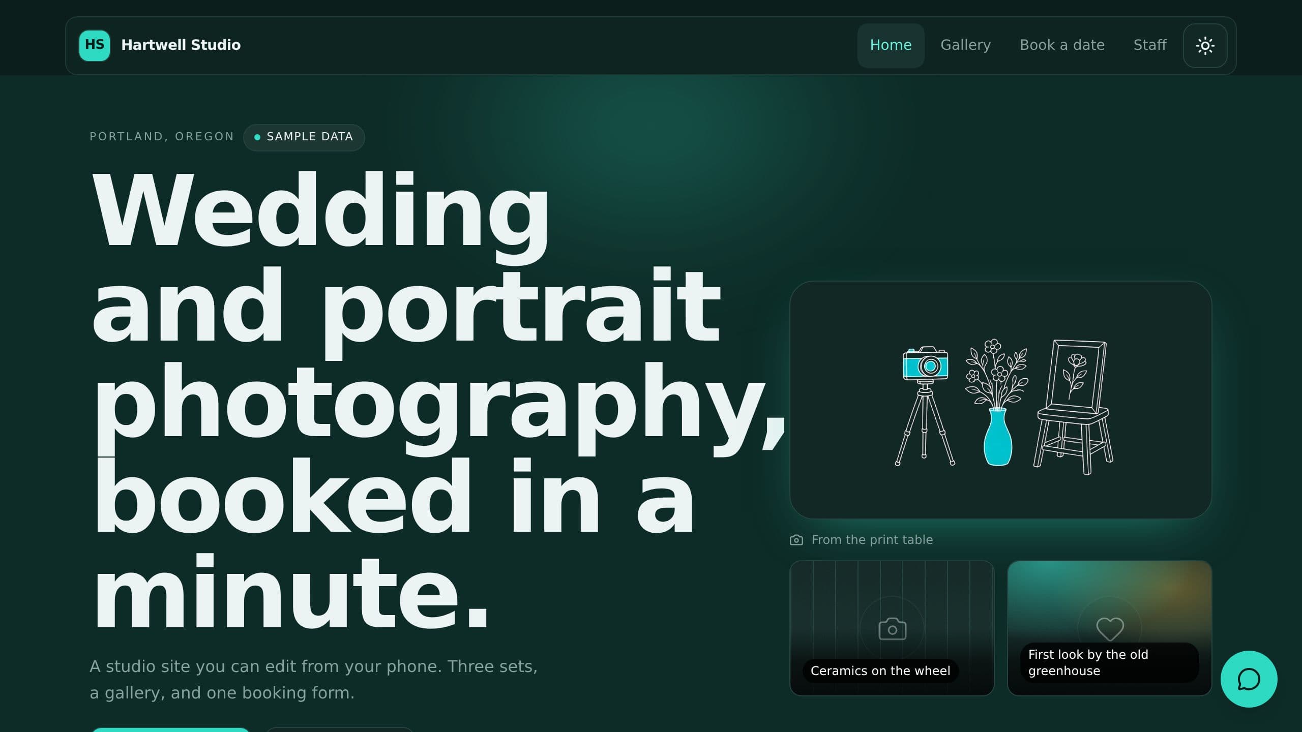Photo Studio Site preview