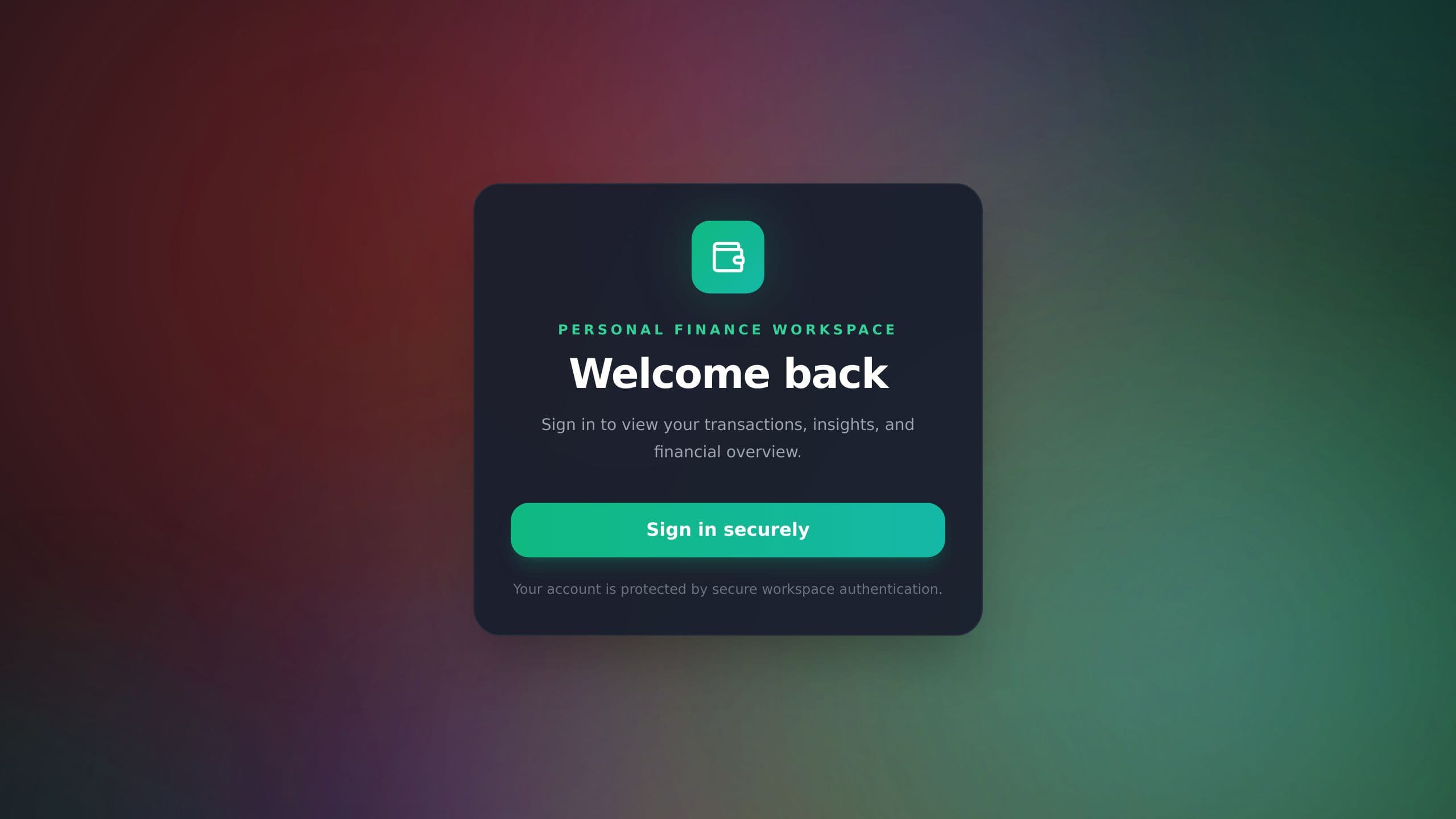 Finance dashboard