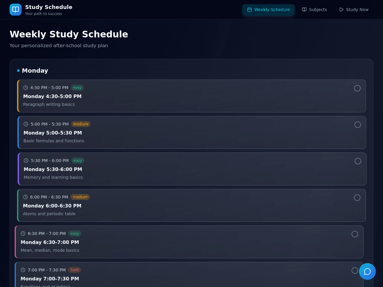 Study Flow Planner