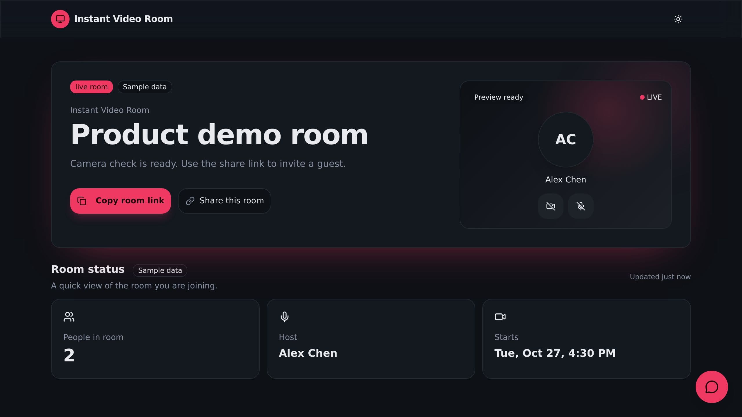 Instant Video Room preview