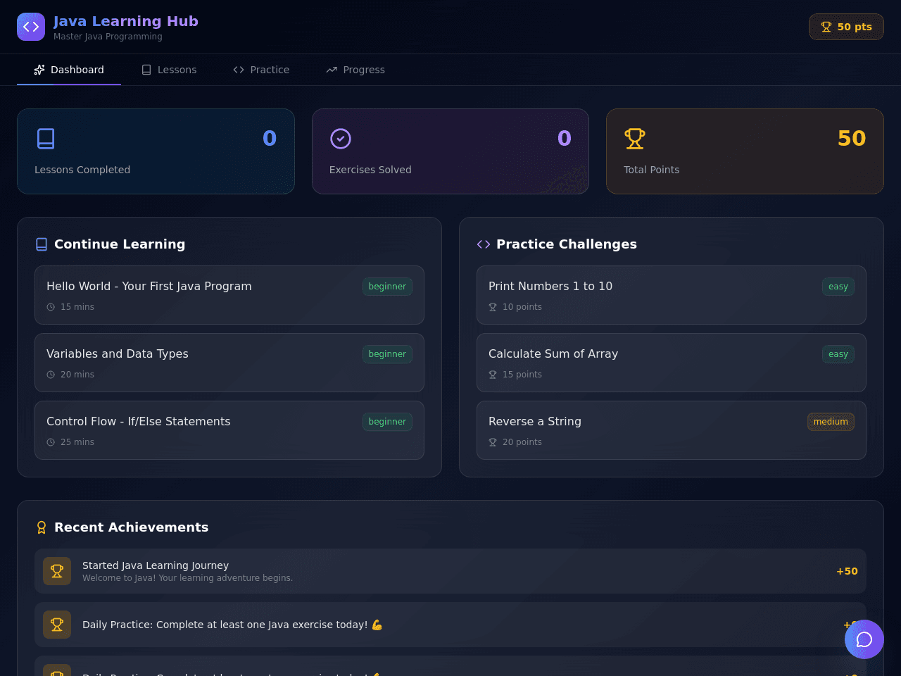 Java Learning Portal
