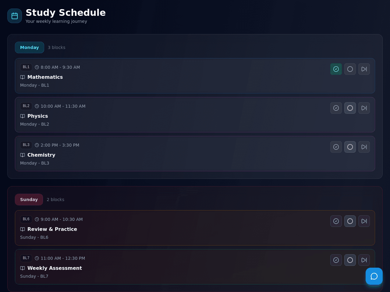 Study Schedule Planner
