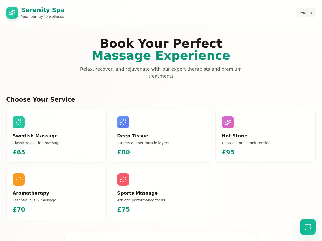 Massage Booking Portal