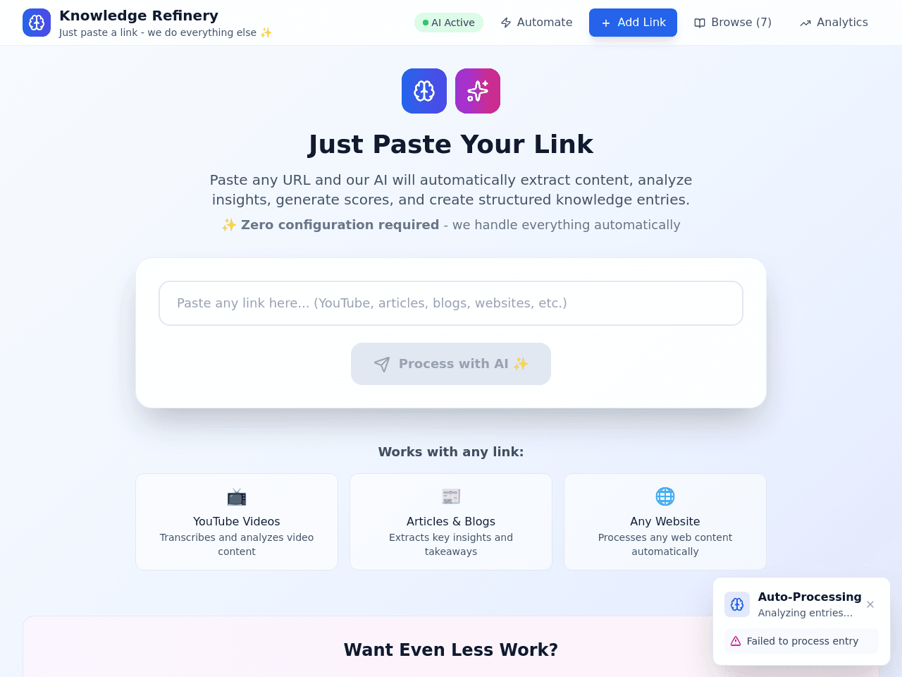 Knowledge Refinery Workflow