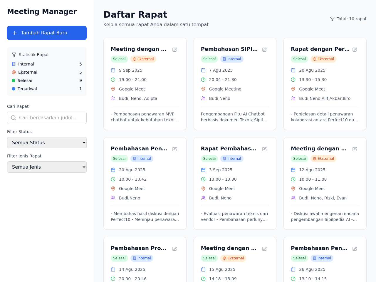 Meeting Planner