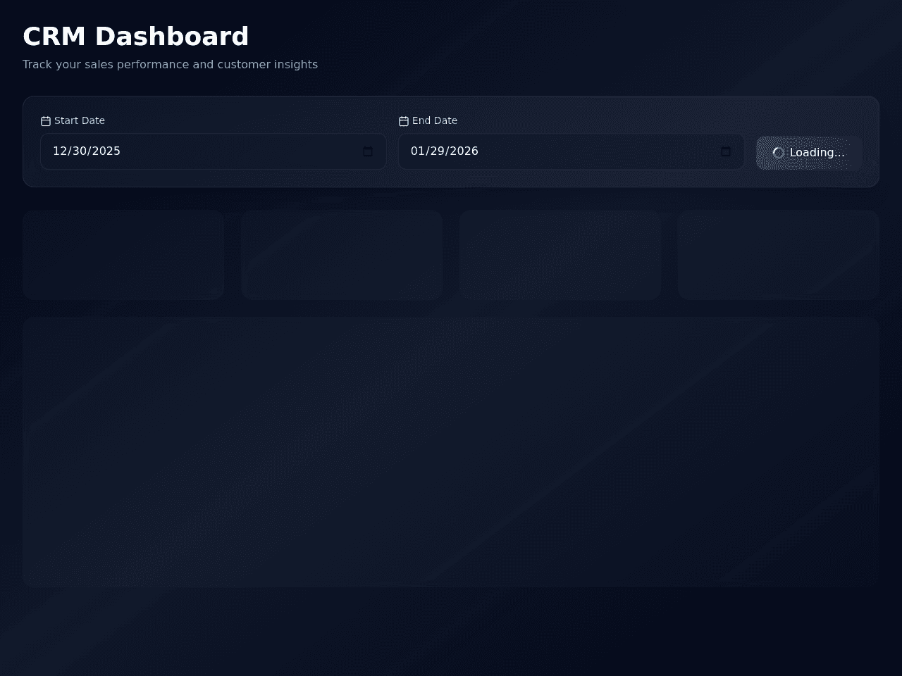 CRM Dashboard Flow