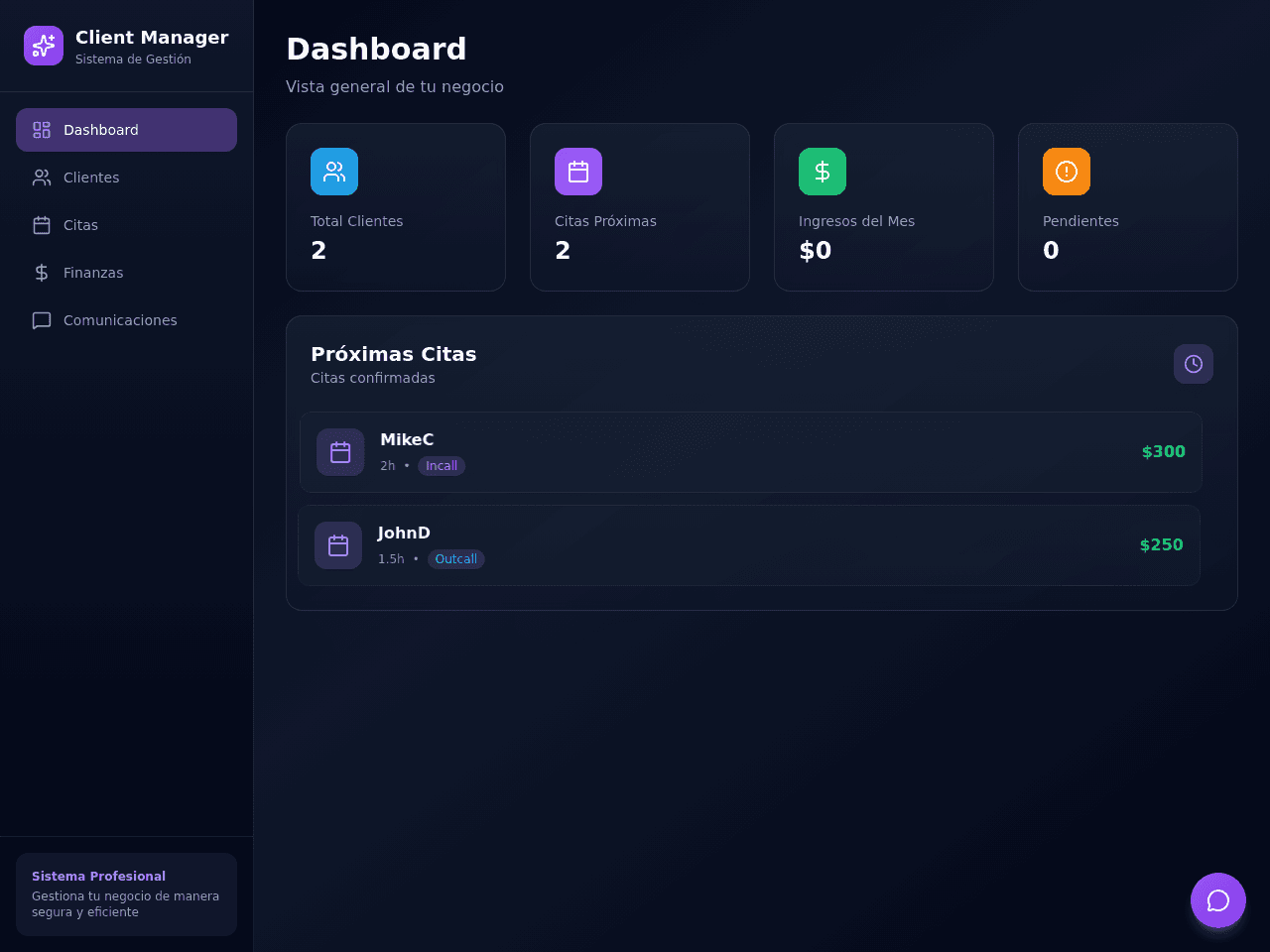 Client Connect Dashboard