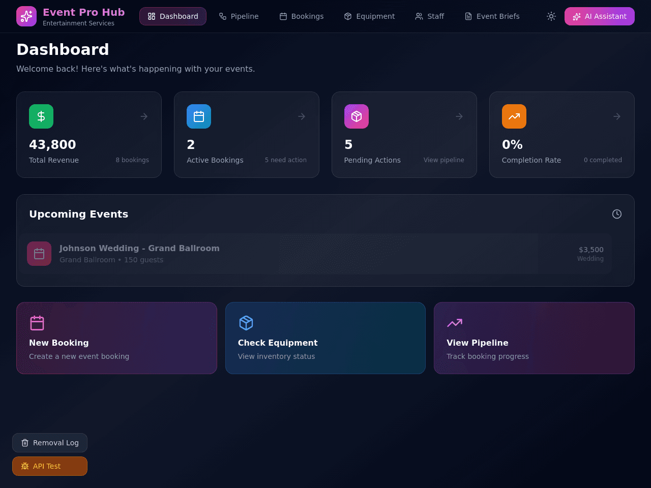 Event Harmony Dashboard