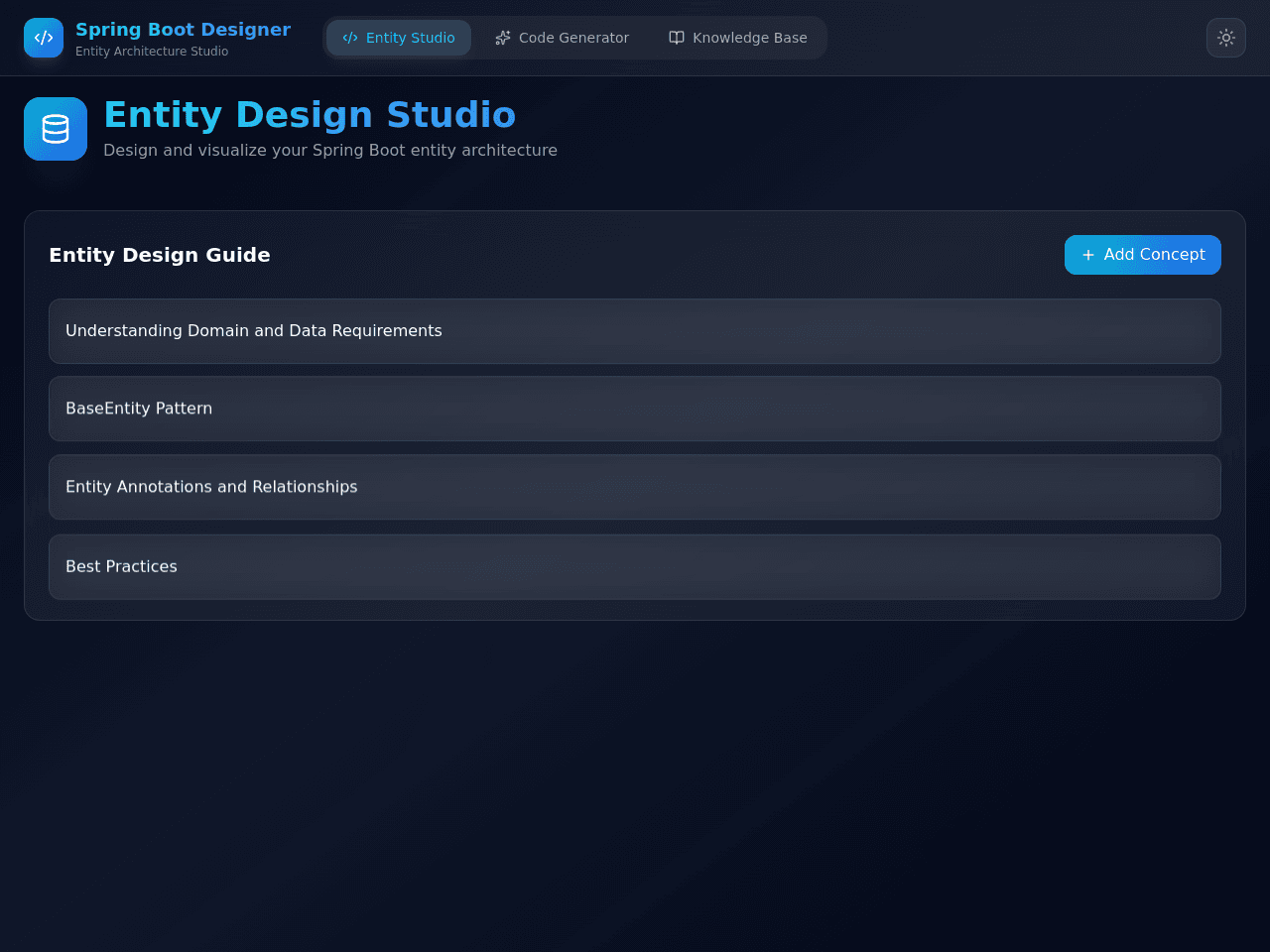 Entity Design Studio