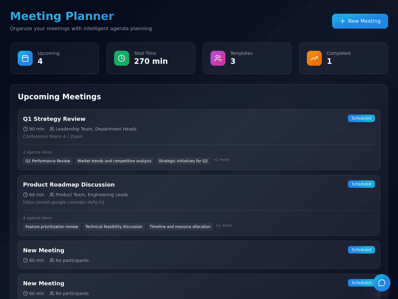 Agenda Planner Studio
