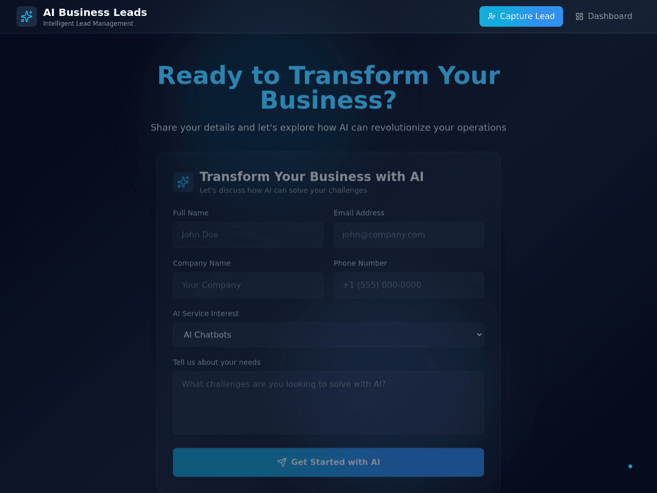 Lead Capture Portal