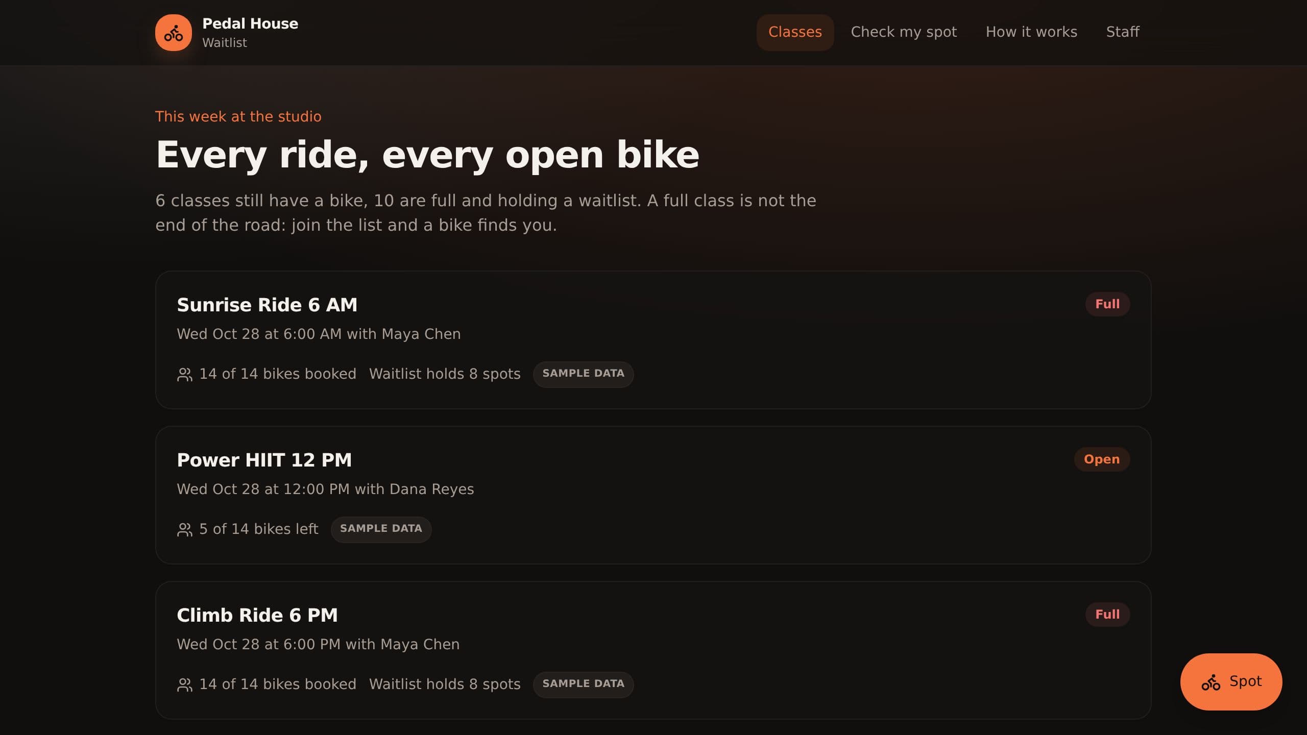 Class Waitlist Manager preview