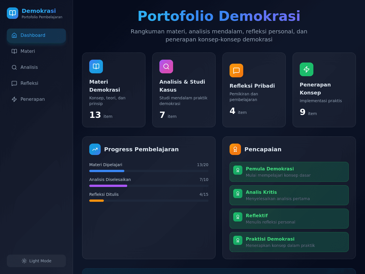 Democracy Portfolio Builder