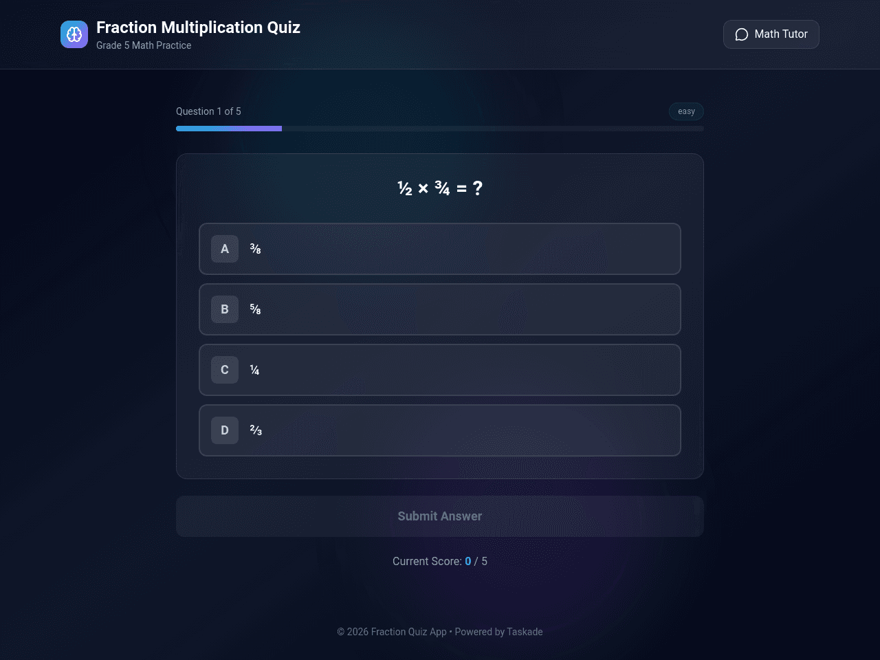 Fraction Mastery Portal