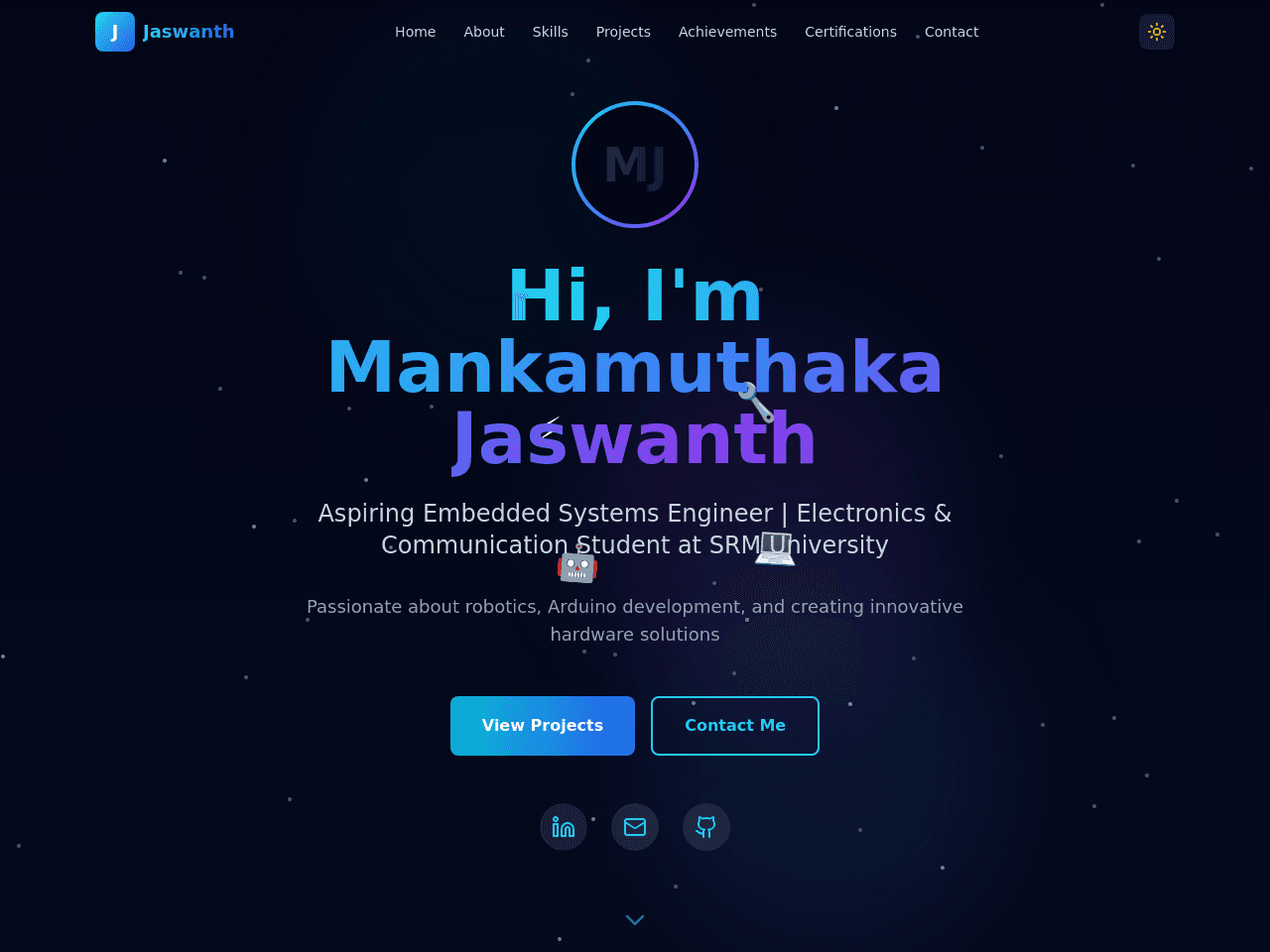 Cosmic Portfolio Builder