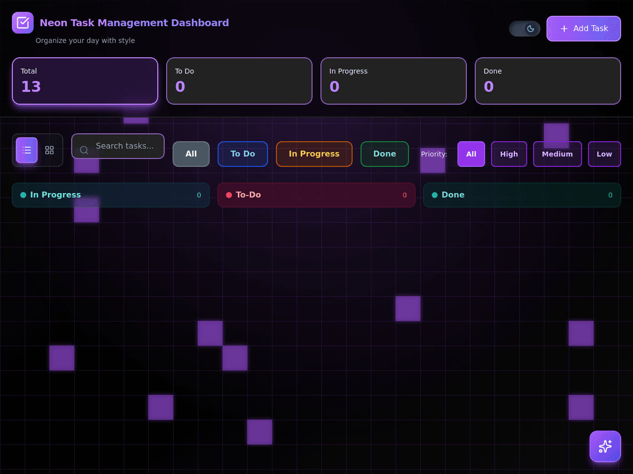 Task management dashboard