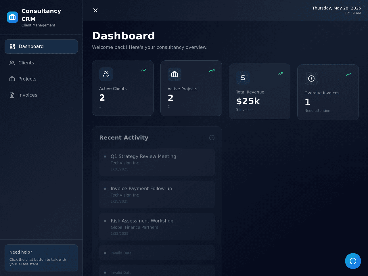 Consultant Dashboard