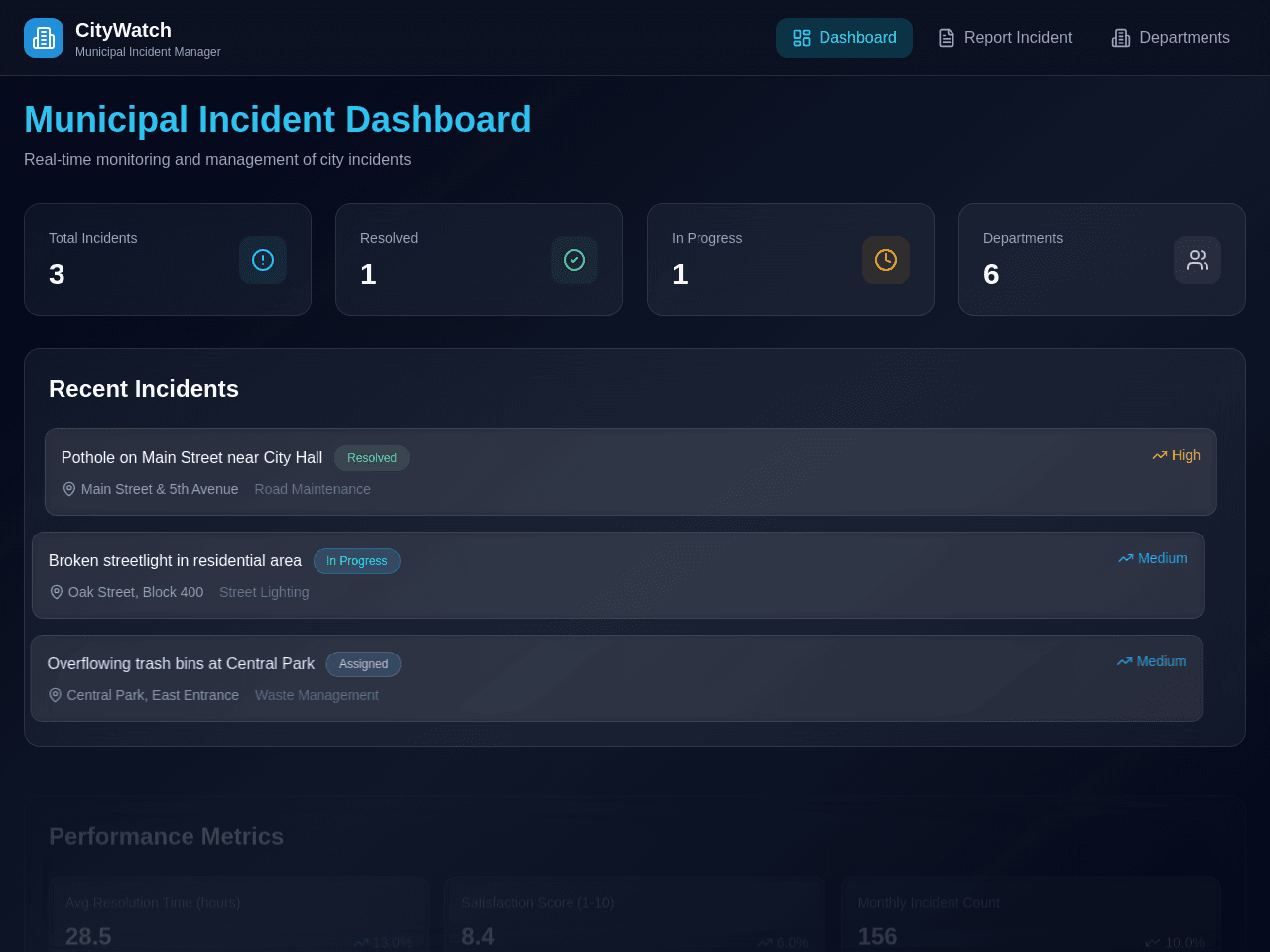 City Incident Portal