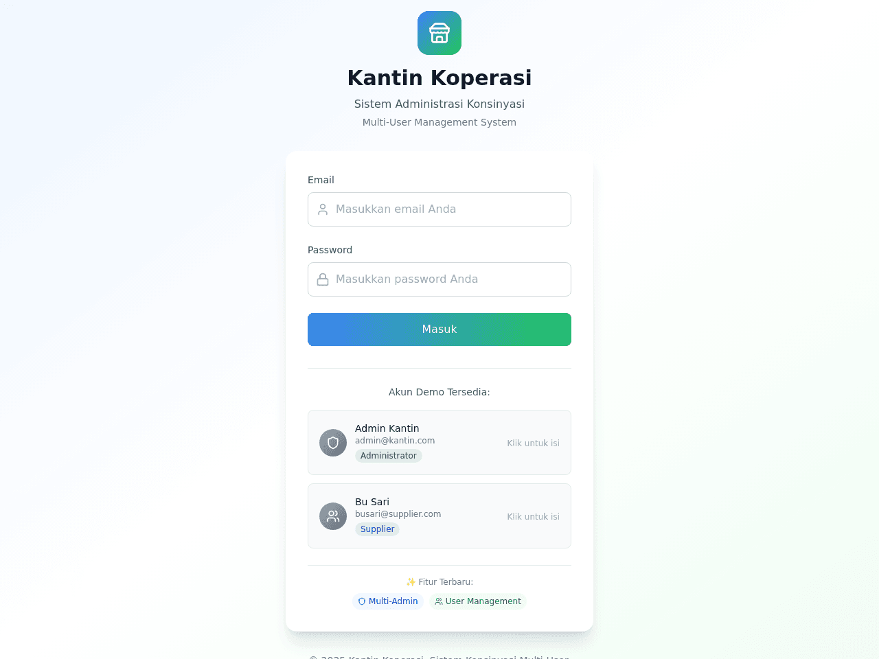 Canteen Admin System