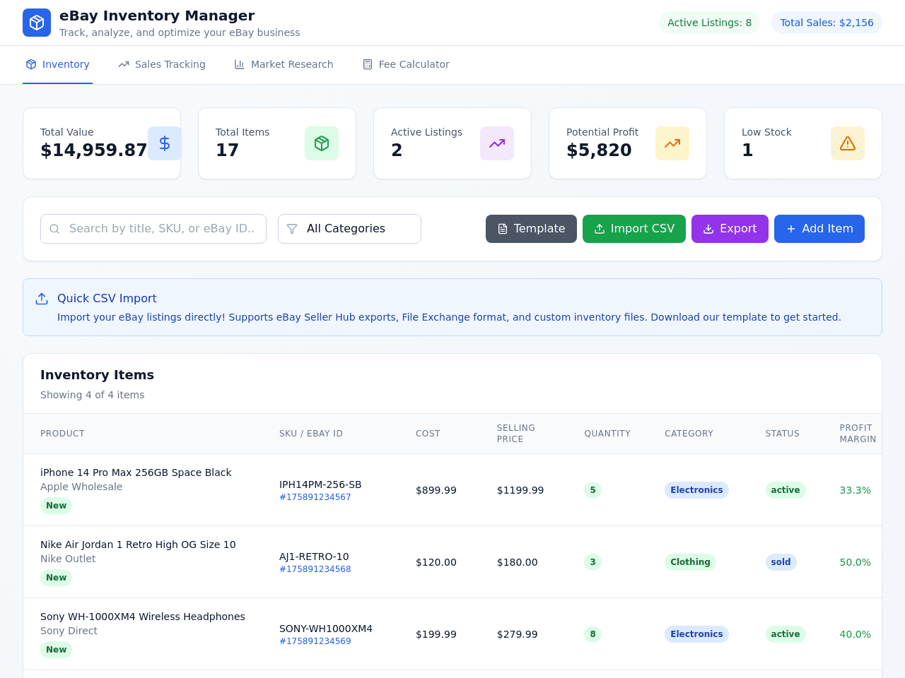 eBay Tracker