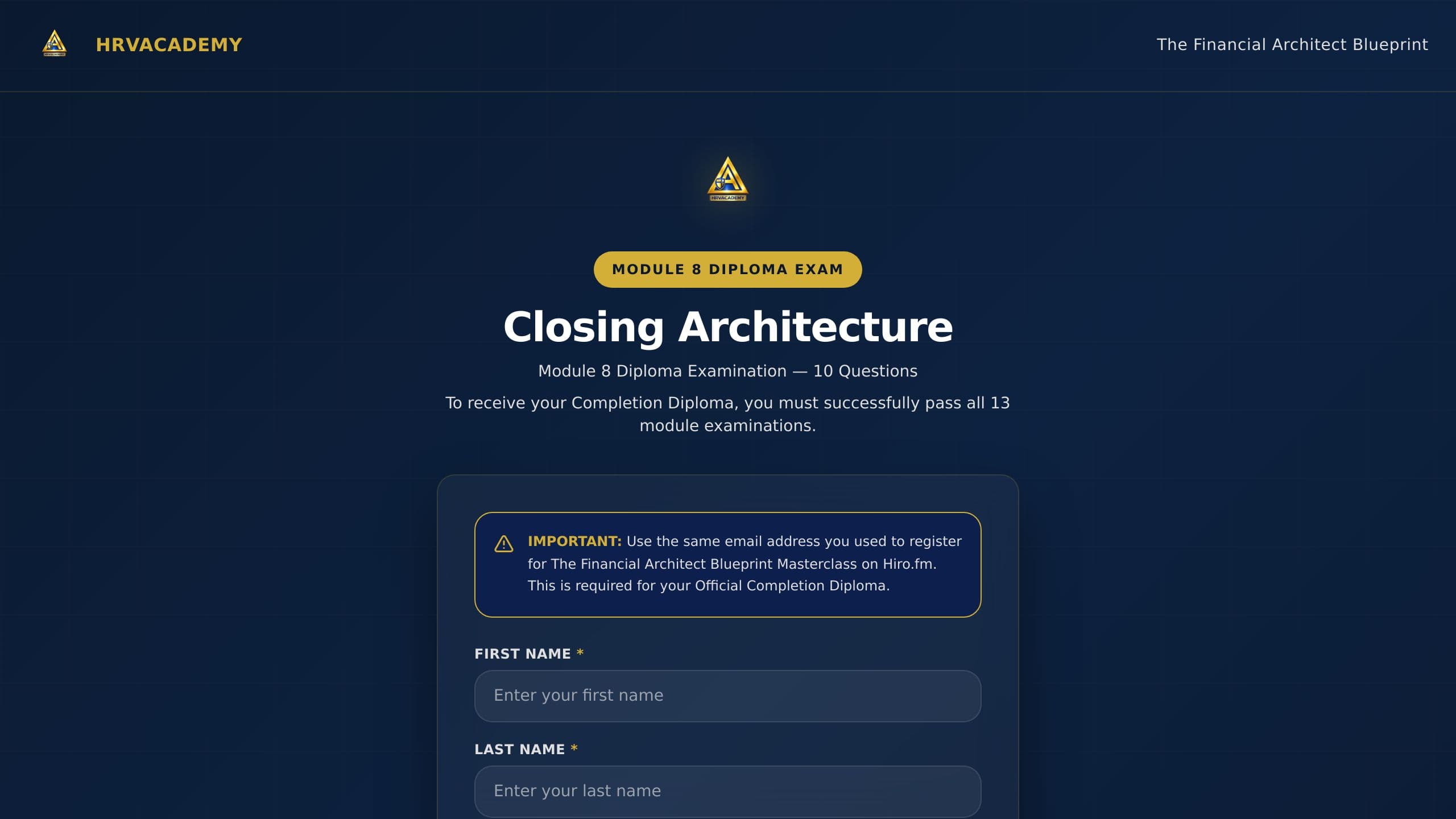 Module 8: Closing Architecture