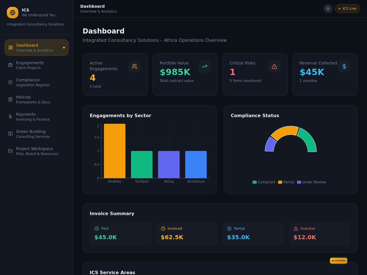 Consultancy Dashboard Pro