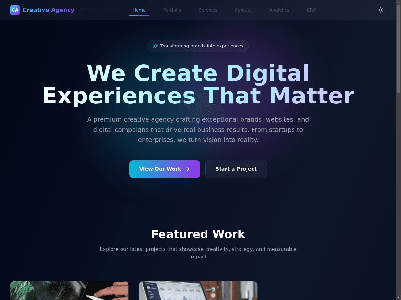 Creative Agency Portal